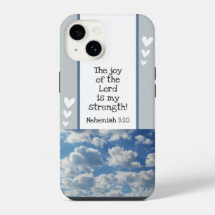 Funda Para iPhone 14 Hermoso modelo de foto de nubes con versículo de l