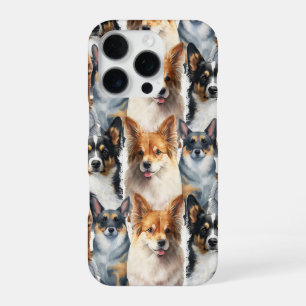 Funda Para iPhone 16 Pro Hermoso patrón de perro Corgi en acuarela         