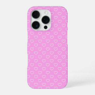 Funda Para iPhone 16 Pro Hermoso patrón rosa y blanco lindo