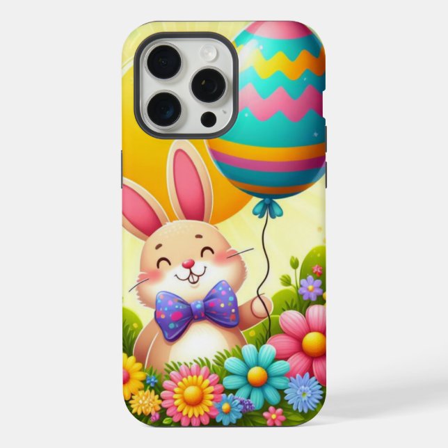 Funda Para iPhone Hermoso y colorido conejito de Pascua (Reverso )