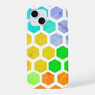 Funda para iPhone Hexagonal Colorida Moderna