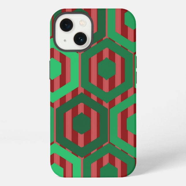 Funda Para iPhone Hexágonos de Navidad (Reverso )