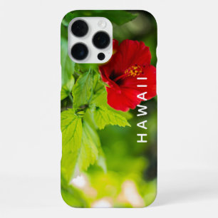 Funda Para iPhone 16 Pro Max Hibisco Rojo Hawaii Flor Tropical iPhone
