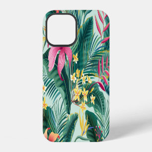 Funda Para iPhone 12 Hibiscus tropical: Patrón floral sin foco