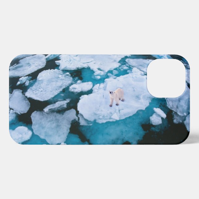Funda Para iPhone Hielo y nieve | Oso Polar, Océano Ártico, Svalbard (Reverso Horizontal)