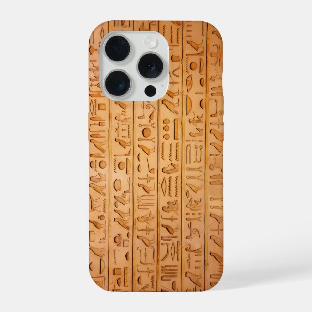 Funda Para iPhone Hieroglyph Ancient Egypt Language Engraved Text    (Reverso )
