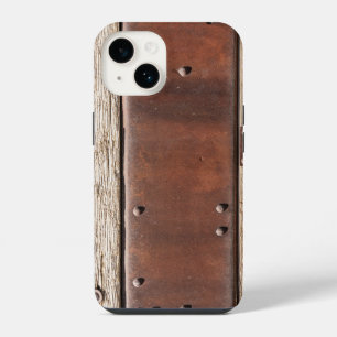 Funda Para iPhone 14 Hierro, madera, pernos hacen fuerte resistente