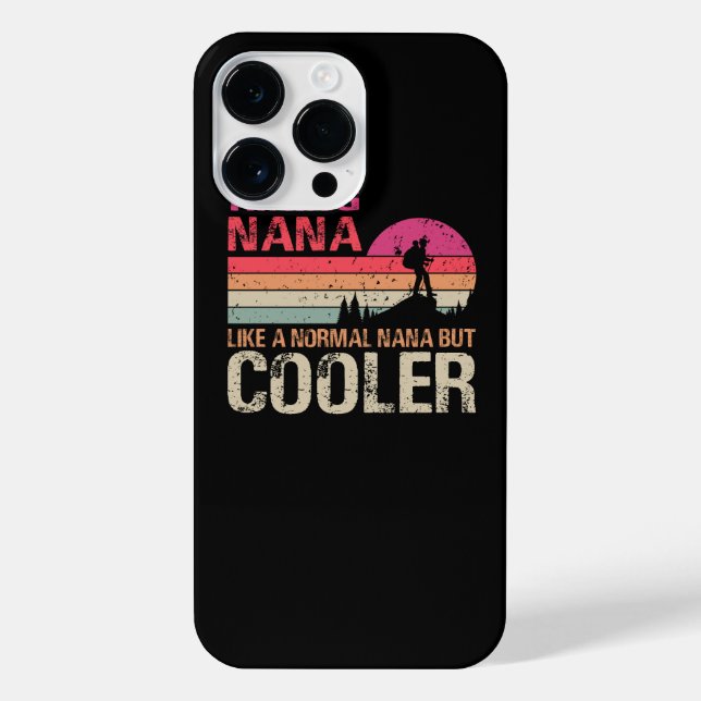 Funda Para iPhone Hiking Nana Like A Normal Nana But Cooler Trekking (Reverso)