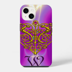 Funda Para iPhone 14 HIPER MONOGRAMA DEL DÍA DE SAN VALENTÍN Rosa Fucsi
