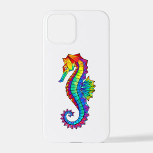 Funda Para iPhone 12 Pro Hipoahoría marino poligonal arcoiris