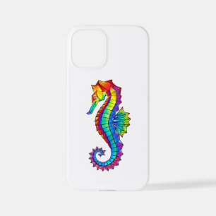 Funda Para iPhone 12 Mini Hipoahoría marino poligonal arcoiris