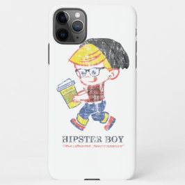 Funda Para iPhone 11Pro Max Hipster Boy mal angustiado ilustracion de parodia 