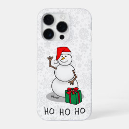Funda Para iPhone 16 Pro Ho Ho Ho Ho Ho Feliz Navidad Santa Cute Snowman