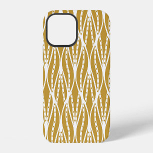 Funda Para iPhone 12 Hojas Art Deco, patrón clásico sin costuras.