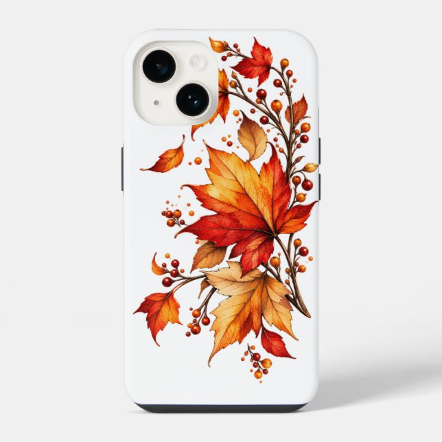 Funda Para iPhone Hojas caen (Reverso )