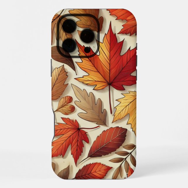 Funda Para iPhone hojas clásicas de otoño (Reverso )