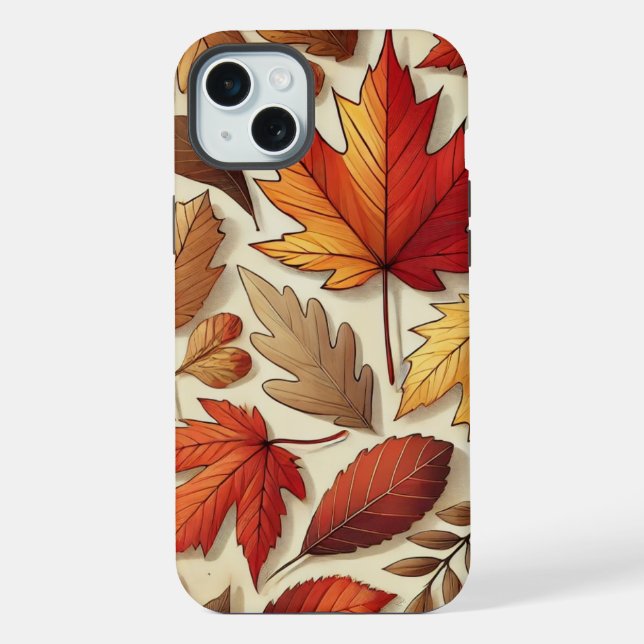 Funda Para iPhone hojas clásicas de otoño (Reverso )