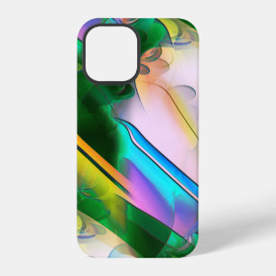 Funda Para iPhone 12 Pro Hojas coloridas abstractas con estilo psicodélico