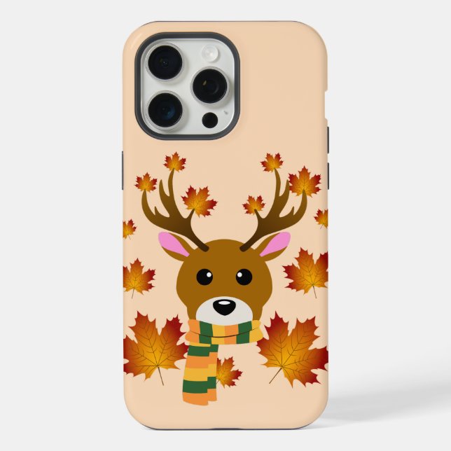 Funda Para iPhone Hojas de arce de ciervo de otoño (Reverso )