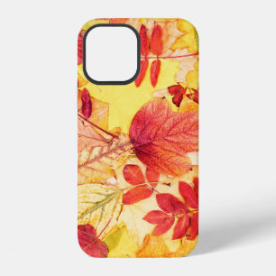 Funda Para iPhone 12 Hojas de otoño coloridas. Patrón de hoja caída de 