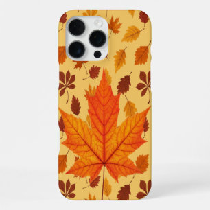 Funda Para iPhone 16 Pro Max Hojas de Otoño Doradas