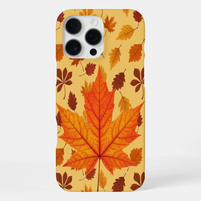 Funda Para iPhone Hojas de Otoño Doradas (Reverso )