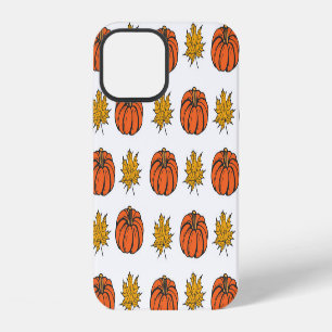 Funda Para iPhone 12 Hojas de otoño: Patrón de calabaza dibujada a mano