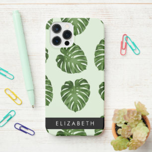 Funda Para iPhone 12 Pro Hojas de palma, patrón tropical, nombre