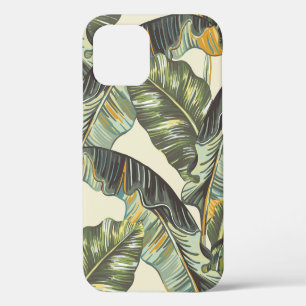 Funda Para iPhone 12 Hojas de palma tropicales, hoja de jungla sin fisu