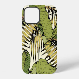 Funda Para iPhone 12 Hojas de verano, ramas, palmas decorativas sin cos