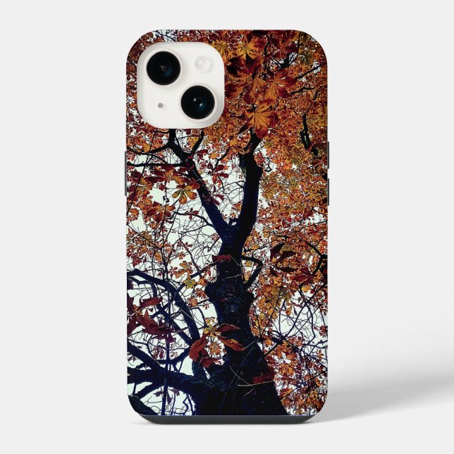 Funda Para iPhone Hojas doradas (Reverso )