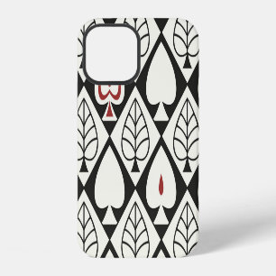 Funda Para iPhone 12 Hojas geométricas, patrón natural sin fisuras.