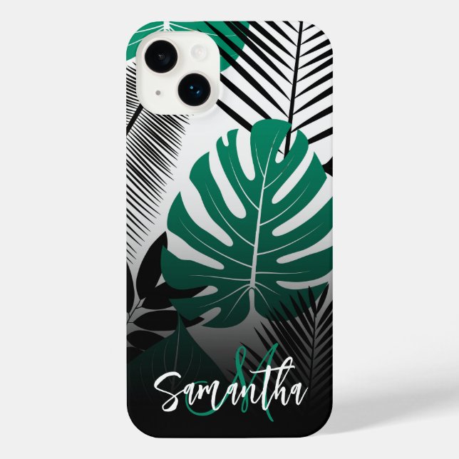 Funda Para iPhone Hojas tropicales de verano (Reverso )
