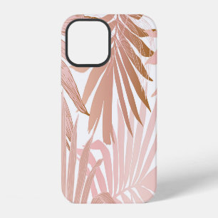 Funda Para iPhone 12 Hojas tropicales: patrón gradiente brillante.