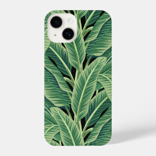 Funda Para iPhone 14 Hojas tropicales verdes de plátano