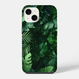 Funda Para iPhone 14 Hojas tropicales verdes exuberantes