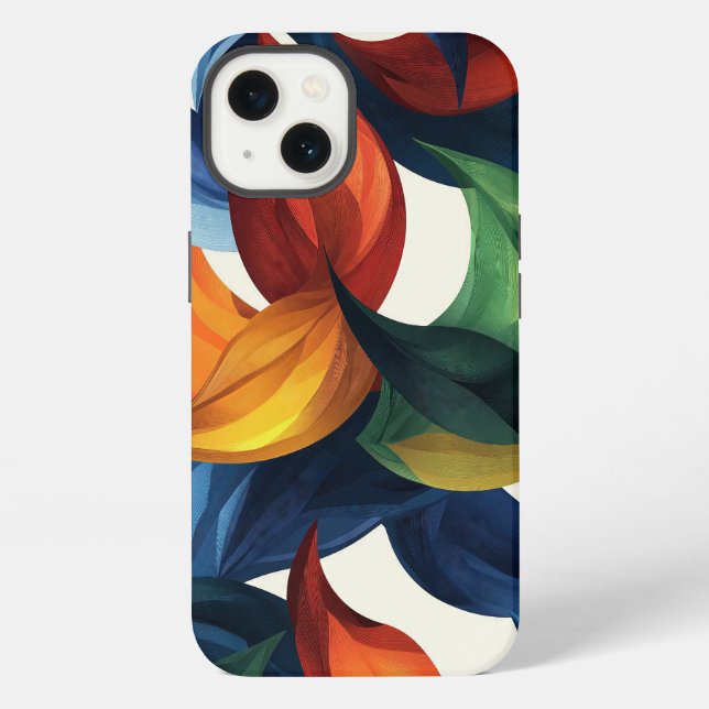 Funda Para iPhone Hojas y Floral (Reverso )