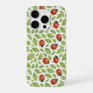 Funda Para iPhone 16 Pro Hojas y Mariquitas 
