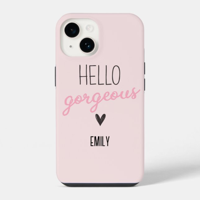 Funda Para iPhone Hola Hermoso Bonito  (Reverso )