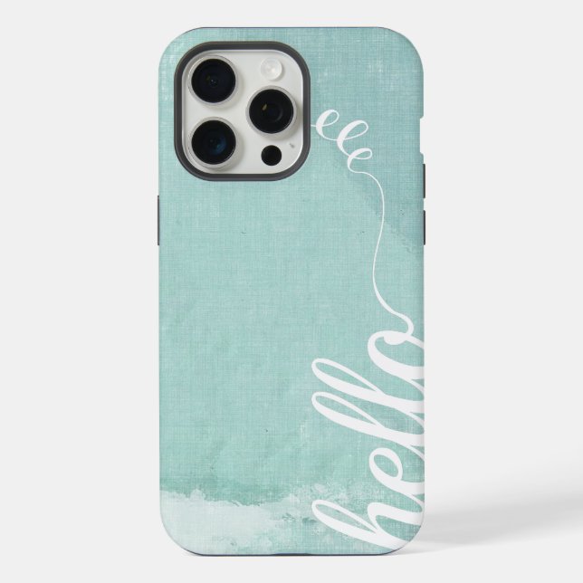 Funda Para iPhone Hola Mint Linen Pattern iPhone 6 Plus (Reverso )