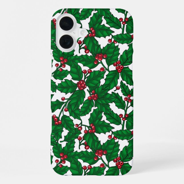 Funda Para iPhone Holly berry sobre blanco (Reverso )