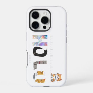 Funda Para iPhone 16 Pro Holo, diseño de gato duro | Funda de iPhone