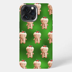 Funda Para iPhone 13 Pro Max Hombre de galleta de jengibre metálico verde Fiest