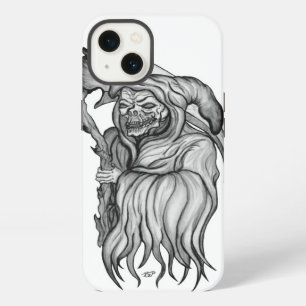 Hombre guadaña - Diseño en blanco y negro de la Mu