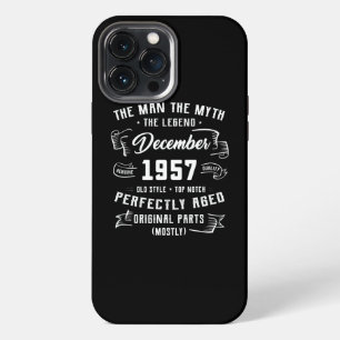 Funda Para iPhone 13 Pro Max Hombre Hombre Mito Leyenda Diciembre 1957 Cumpleañ