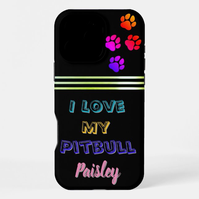 Funda Para iPhone Homenaje al querido Pitbull, Paisley (Reverso )