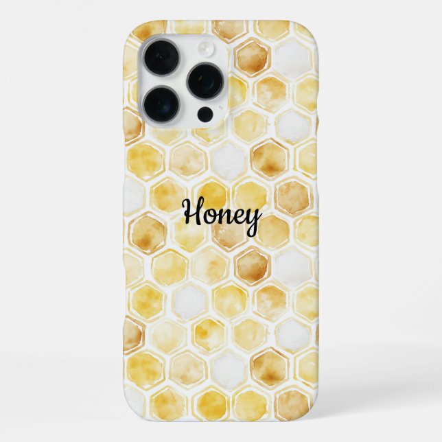 Funda Para iPhone Honeycomb amarillo dorado (Reverso )