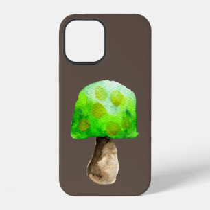 Funda Para iPhone 12 Hongo verde acuarela hongo lindo cute