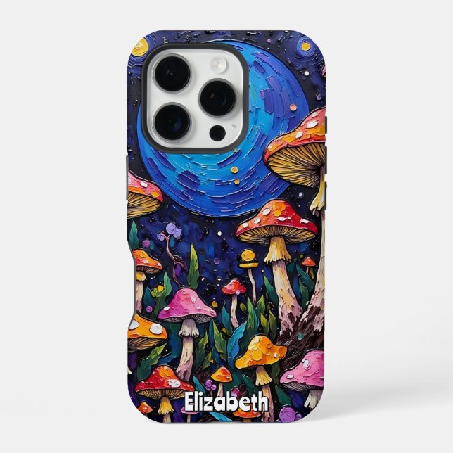 Funda Para iPhone Hongos Psicodélicos (Reverso )
