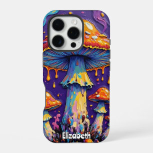 Funda Para iPhone 16 Pro Hongos sicodélicos goteando